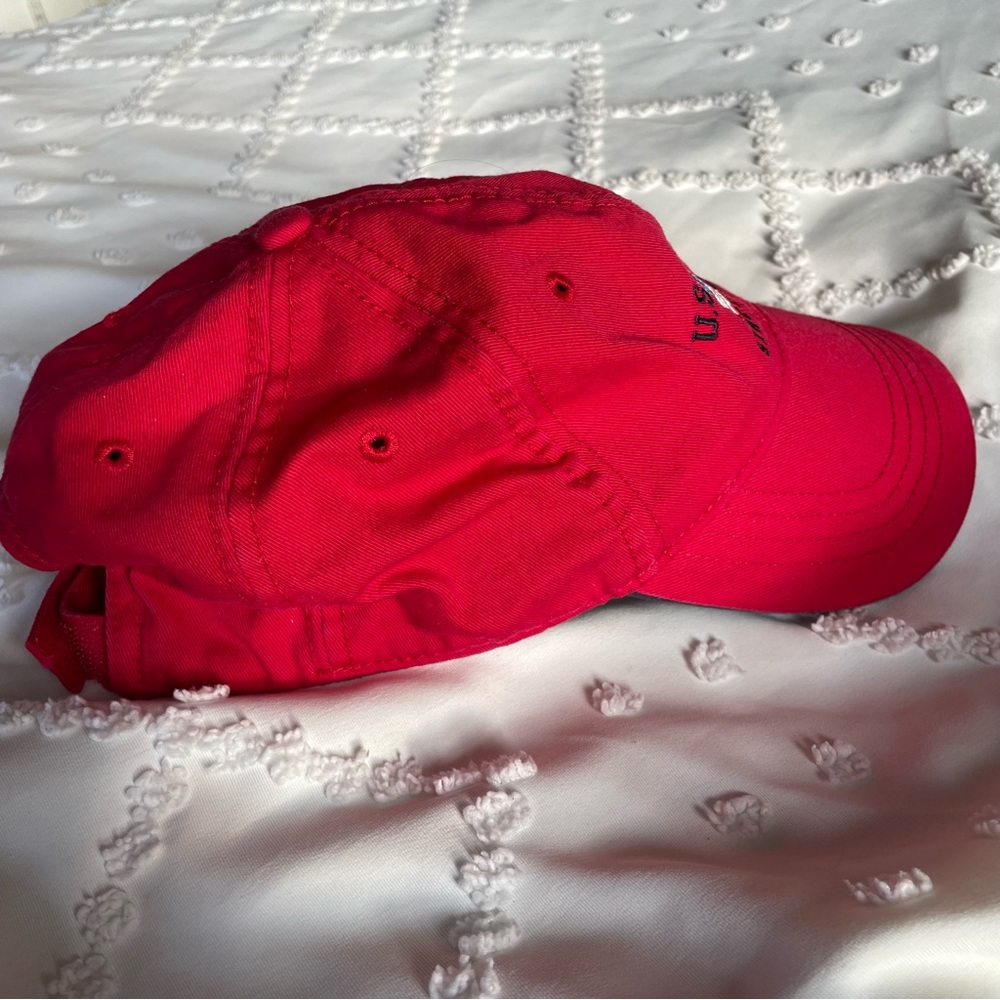 U.S. Polo Assn. Adult Red Baseball Cap - Picture 3 of 8